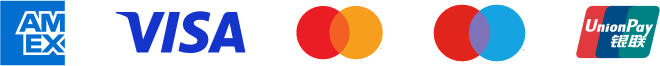 American Express, Visa, Mastercard, Maestro, UnionPay